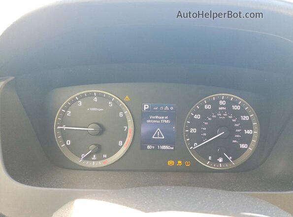 5NPE34AF3GH411218 2016 HYUNDAI SONATA Gray Вид щитка приладів