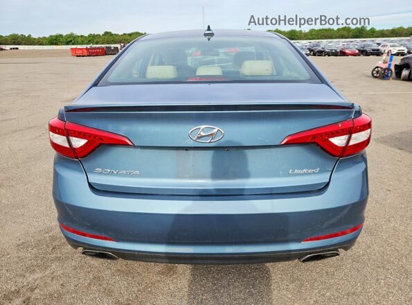 5NPE34AF3HH458413 2017 HYUNDAI SONATA Blue Հետևի տեսք