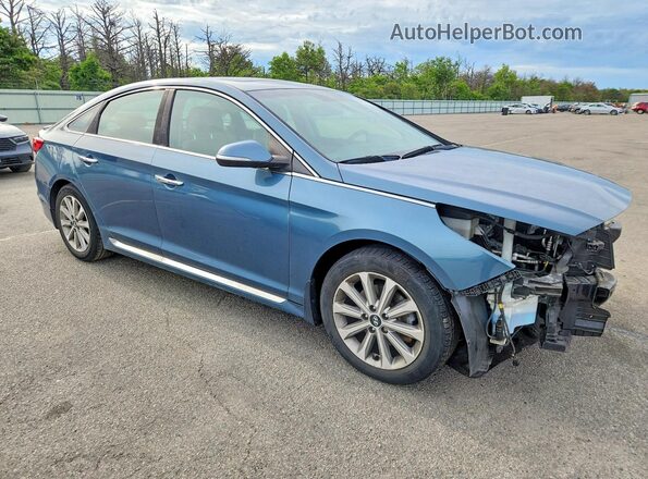 5NPE34AF3HH458413 2017 HYUNDAI SONATA Blue Առջևի աջ