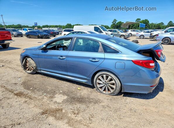 5NPE34AF3HH571035 2017 HYUNDAI SONATA Blue Հետևի ձախ