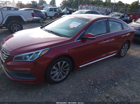5NPE34AF3HH579233 2017 HYUNDAI SONATA Red Przód lewy