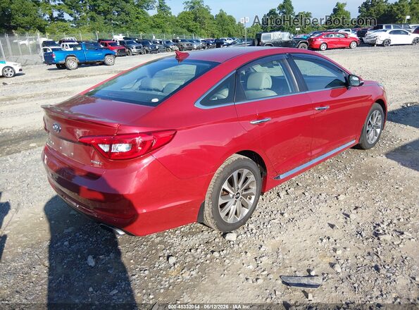 5NPE34AF3HH579233 2017 HYUNDAI SONATA Red Tył prawy