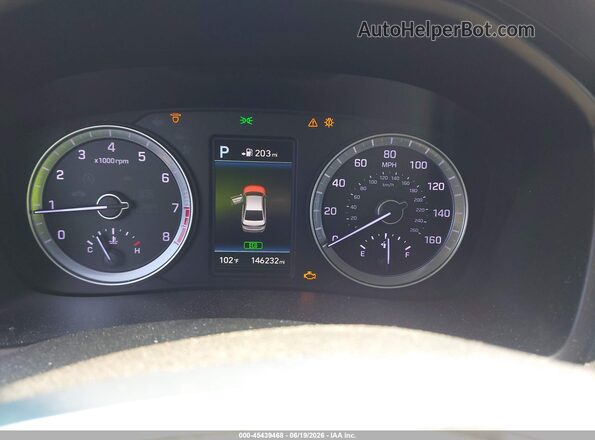 5NPE34AF3JH625536 2018 HYUNDAI SONATA Gray Widok tylnych siedzeń