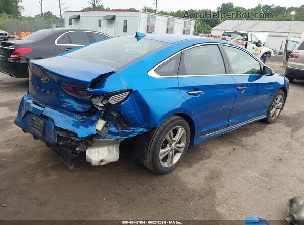 5NPE34AF3JH627707 2018 HYUNDAI SONATA Blue Tył prawy