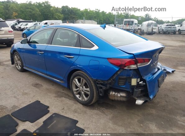 5NPE34AF3JH627707 2018 HYUNDAI SONATA Blue Tył lewy