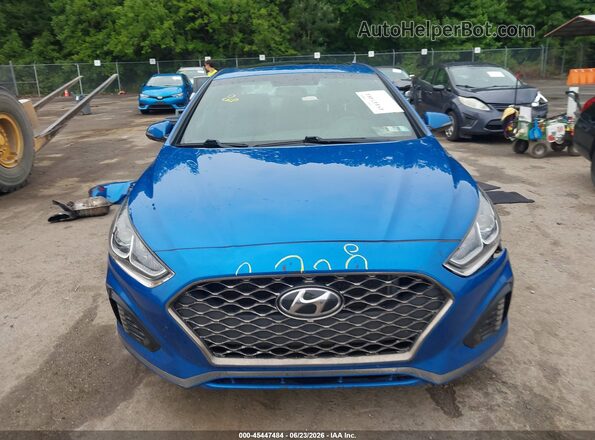 5NPE34AF3JH627707 2018 HYUNDAI SONATA Blue Widok zestawu wskaźników