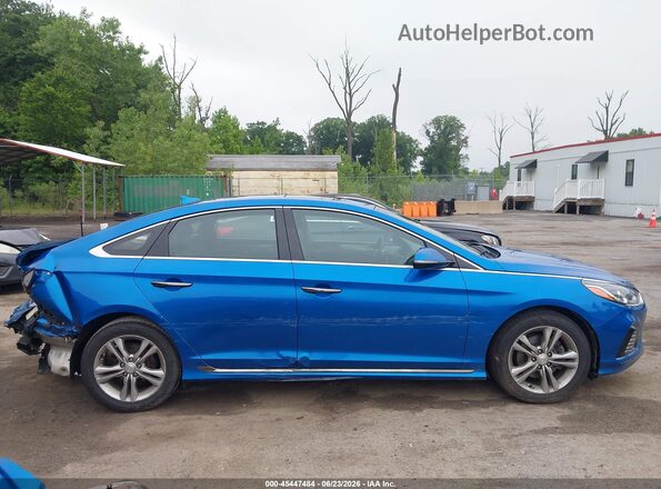 5NPE34AF3JH627707 2018 HYUNDAI SONATA Blue Widok wnętrza z tyłu