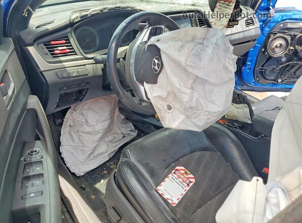 5NPE34AF3JH631529 2018 HYUNDAI SONATA Blue წინა პანელის ხედი