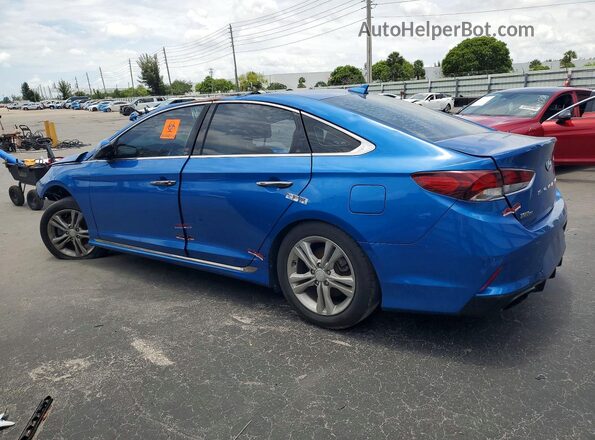 5NPE34AF3JH631529 2018 HYUNDAI SONATA Blue უკანა მარცხენა
