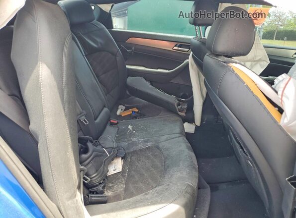 5NPE34AF3JH631529 2018 HYUNDAI SONATA Blue უკანა სავარძლების ხედი