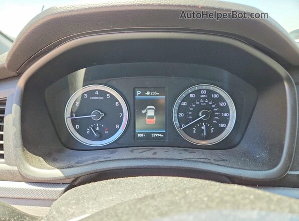 5NPE34AF3JH636665 2018 HYUNDAI SONATA Blue Instrument cluster view