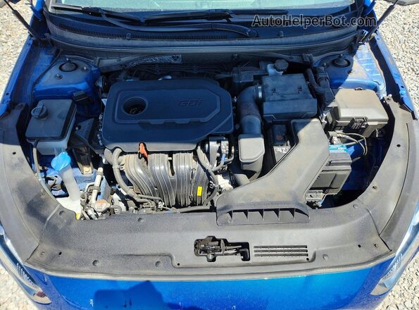 5NPE34AF3JH636665 2018 HYUNDAI SONATA Blue Rear interior view