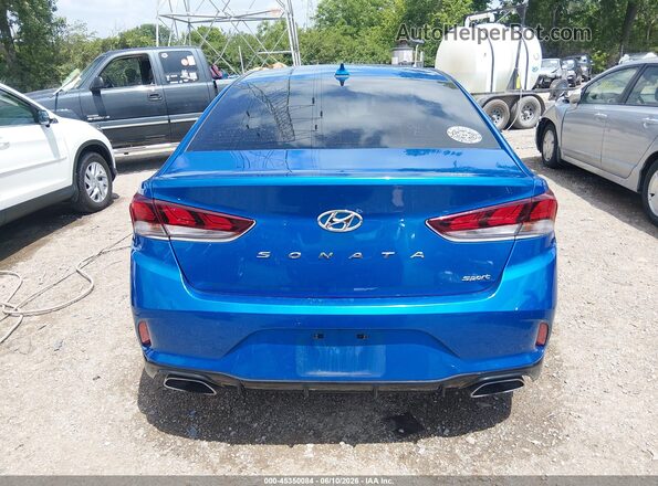 5NPE34AF3JH654793 2018 HYUNDAI SONATA Blue 