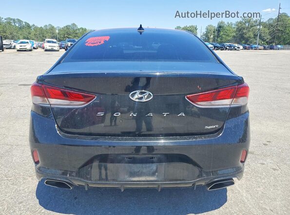 5NPE34AF3JH701014 2018 HYUNDAI SONATA Black Հետևի տեսք