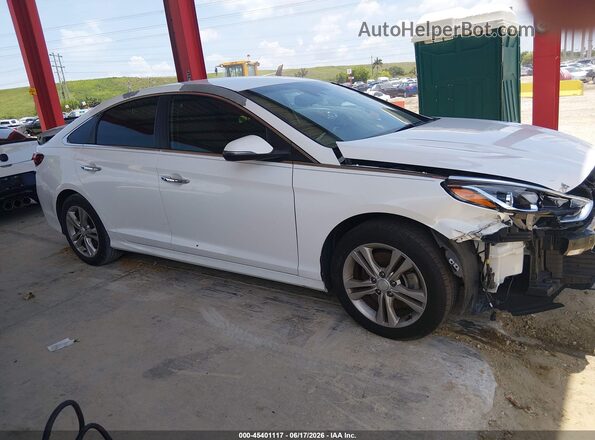 5NPE34AF3JH724051 2018 HYUNDAI SONATA White უკანა სალონის ხედი