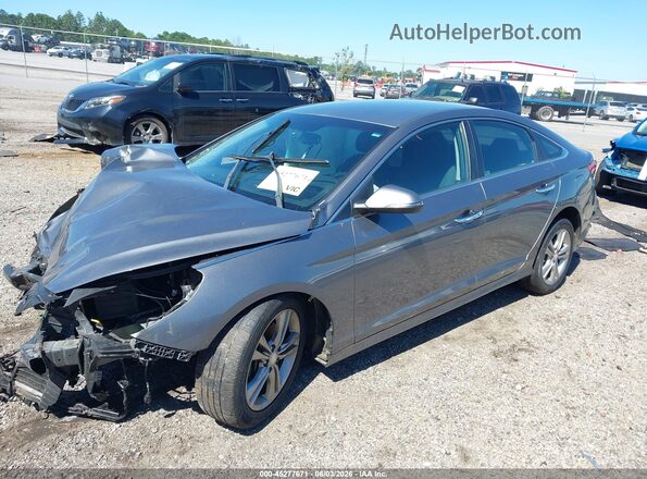 5NPE34AF3KH735830 2019 HYUNDAI SONATA Gray Передня ліва чверть