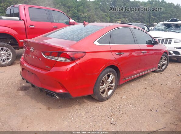 5NPE34AF3KH740378 2019 HYUNDAI SONATA Red Trasero derecho
