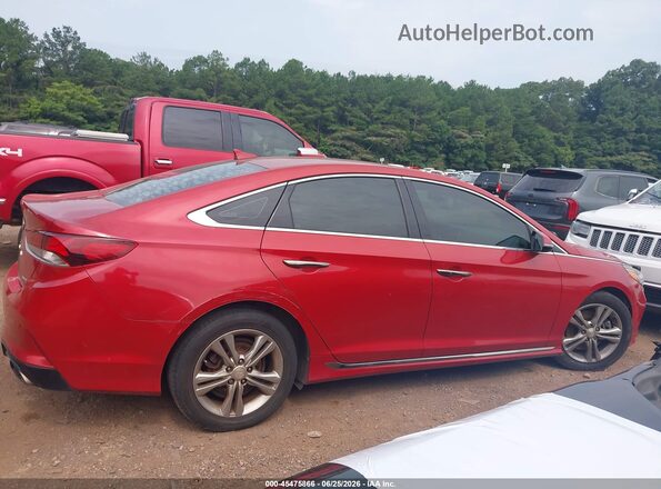 5NPE34AF3KH740378 2019 HYUNDAI SONATA Red Vista interior trasera
