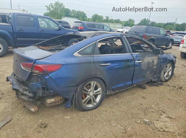 5NPE34AF3KH771291 2019 HYUNDAI SONATA Blue Задня права чверть