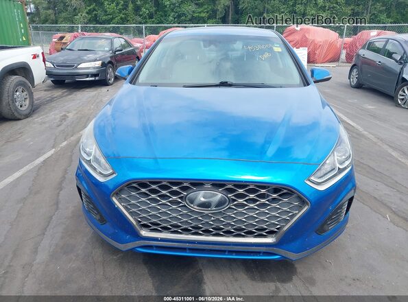 5NPE34AF3KH771310 2019 HYUNDAI SONATA Синий Вид спереди
