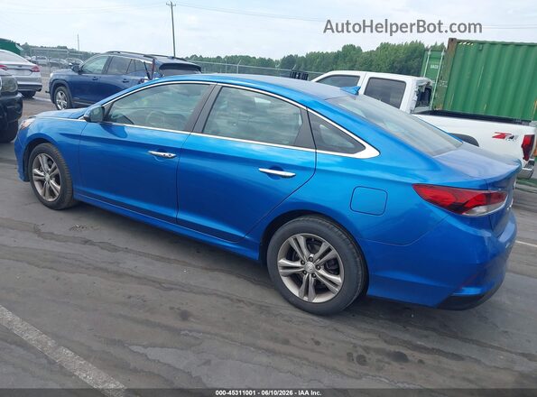 5NPE34AF3KH771310 2019 HYUNDAI SONATA Синий Задняя левая четверть