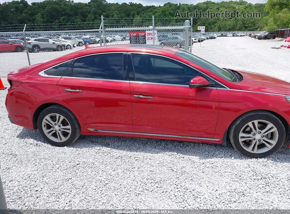 5NPE34AF3KH815127 2019 HYUNDAI SONATA Red Widok wnętrza z tyłu