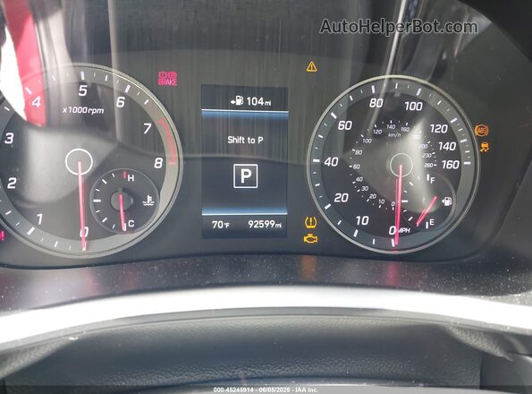 5NPE34AF3KH815127 2019 HYUNDAI SONATA Red Widok tylnych siedzeń