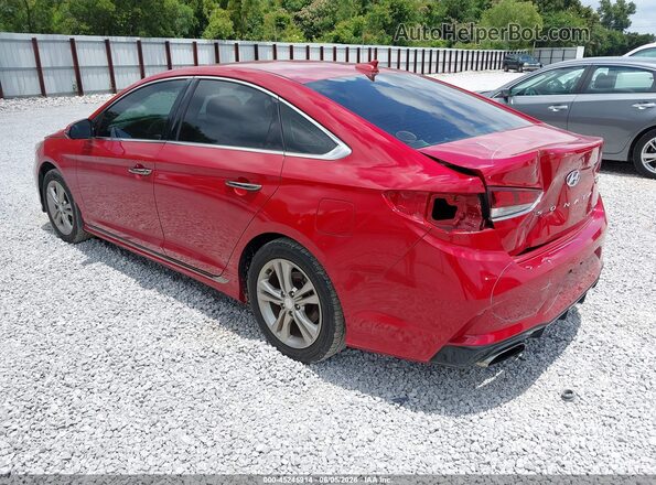 5NPE34AF3KH815127 2019 HYUNDAI SONATA Red Tył lewy