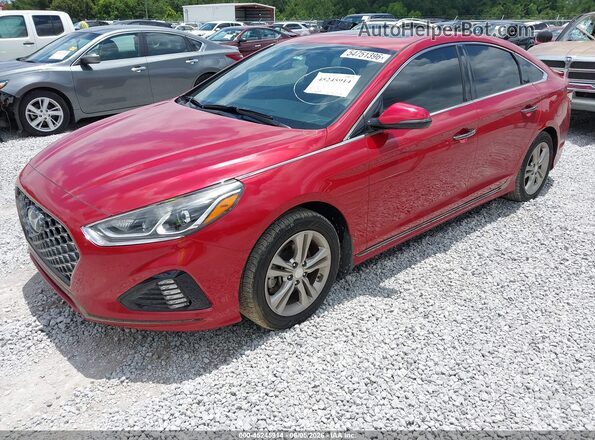 5NPE34AF3KH815127 2019 HYUNDAI SONATA Red Przód lewy