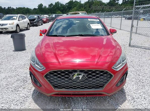 5NPE34AF3KH815127 2019 HYUNDAI SONATA Red Widok zestawu wskaźników