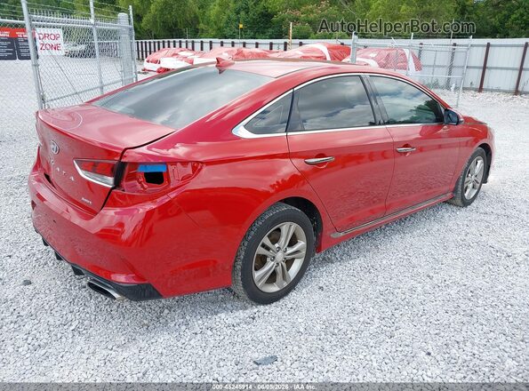 5NPE34AF3KH815127 2019 HYUNDAI SONATA Red Tył prawy