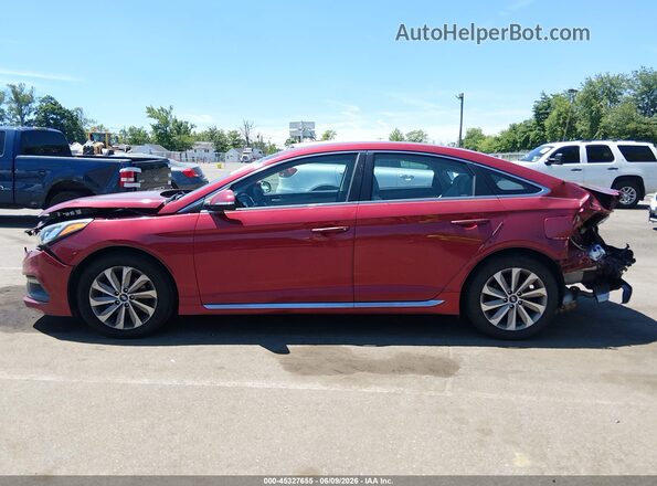 5NPE34AF4GH423006 2016 HYUNDAI SONATA Red Панорамний вид салону 360°