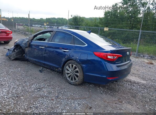 5NPE34AF4HH441054 2017 HYUNDAI SONATA Blue Trasero izquierdo