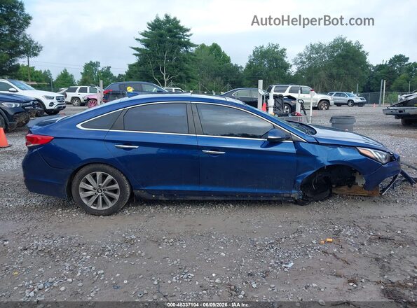 5NPE34AF4HH441054 2017 HYUNDAI SONATA Blue Vista del cuadro de instrumentos