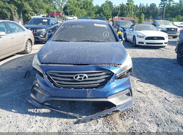 5NPE34AF4HH489282 2017 HYUNDAI SONATA Blue Vista del cuadro de instrumentos