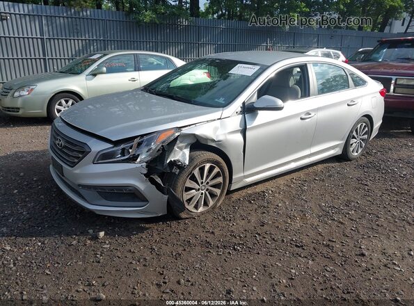 5NPE34AF4HH529425 2017 HYUNDAI SONATA Silver Przód lewy