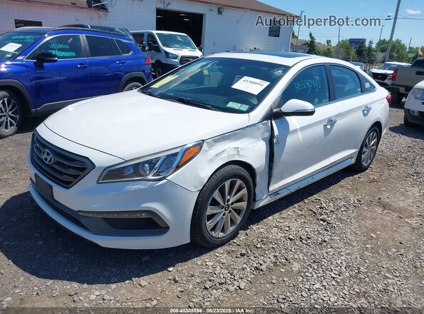 5NPE34AF4HH575322 2017 HYUNDAI SONATA White Front left