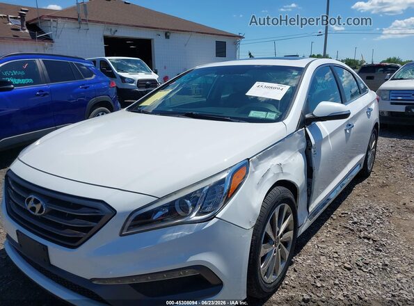 5NPE34AF4HH575322 2017 HYUNDAI SONATA White Front view