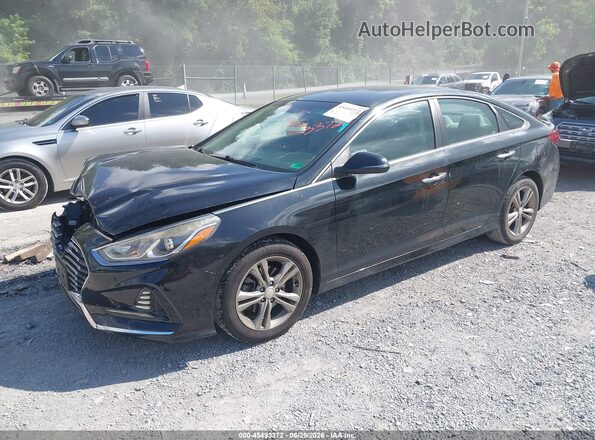 5NPE34AF4JH603660 2018 HYUNDAI SONATA Black Передня ліва чверть