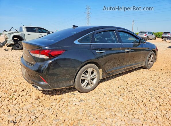 5NPE34AF4JH606638 2018 HYUNDAI SONATA Black Tył prawy