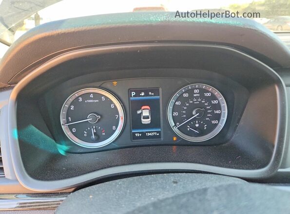 5NPE34AF4JH606638 2018 HYUNDAI SONATA Black Widok zestawu wskaźników