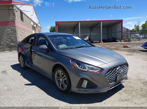 5NPE34AF4KH818618 2019 HYUNDAI SONATA Серый Вид спереди