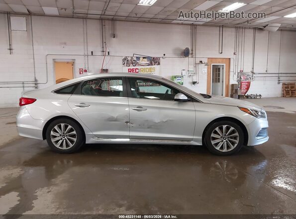 5NPE34AF5GH288179 2016 HYUNDAI SONATA Серебряный Вид задней части салона