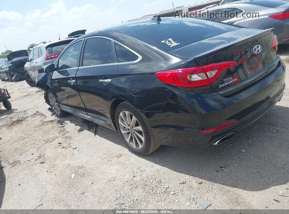 5NPE34AF5GH368470 2016 HYUNDAI SONATA Черный Задняя левая четверть