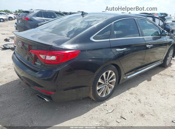 5NPE34AF5GH368470 2016 HYUNDAI SONATA Черный Задняя правая четверть