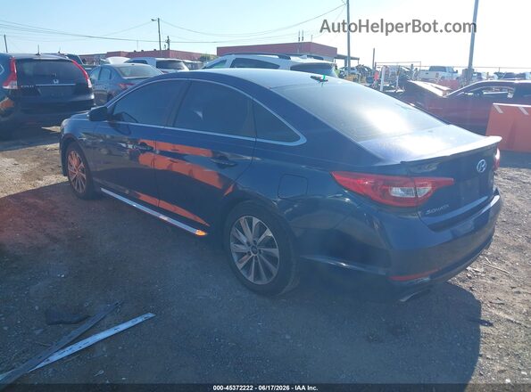 5NPE34AF5GH381929 2016 HYUNDAI SONATA Blue Задня ліва чверть