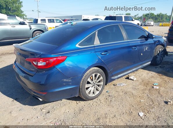 5NPE34AF5GH381929 2016 HYUNDAI SONATA Blue Задня права чверть