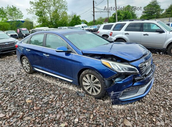 5NPE34AF5HH461393 2017 HYUNDAI SONATA Синий 