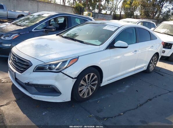 5NPE34AF5HH485631 2017 HYUNDAI SONATA White Front left