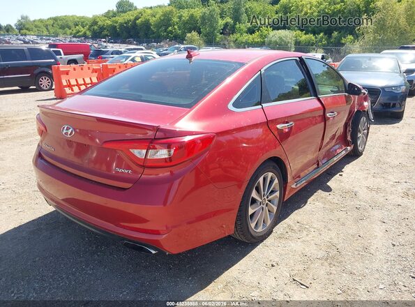 5NPE34AF5HH572610 2017 HYUNDAI SONATA Red უკანა მარჯვენა